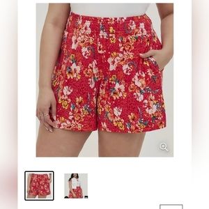 Torrid shorts 1x pull-on floral NWT